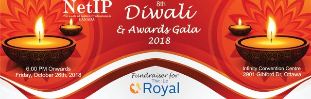 Netip Diwali Gala Fundraiser Ticket For 8th Netip Diwali Fundraiser Awards Gala For The Royal Youth Mental Health At Infinity Convention Centre Fri 26 Oct 2018
