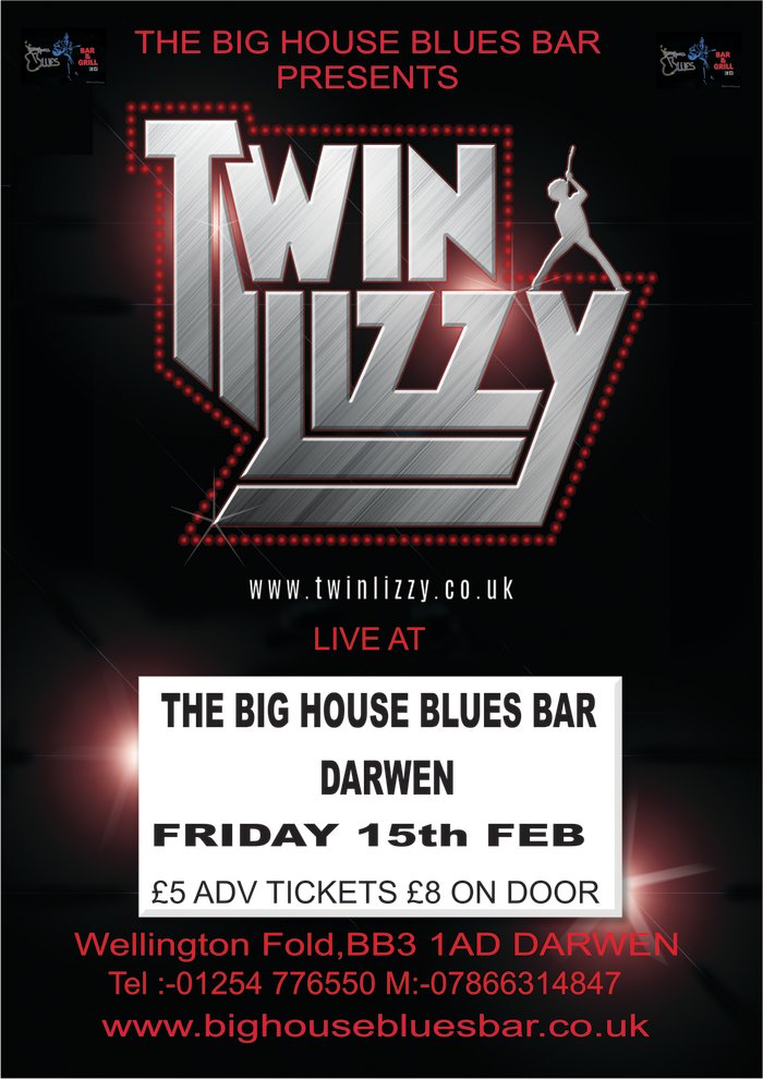 Buy Tickets For Twin Lizzy At Big House Blues Fri 15 February 2019