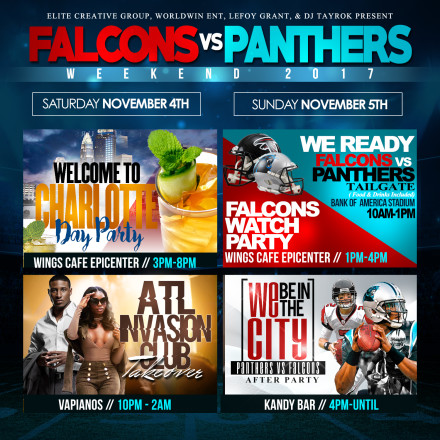 Buy tickets / Join the guestlist – FALCONS VS PANTHERS 2017