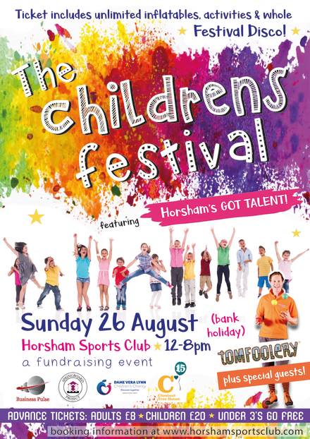 Buy tickets / Join the guestlist – The BIG Children's Festival – Horsham  Sports Club, Sun 26 Aug 2018 12:00 PM - 8:00 PM