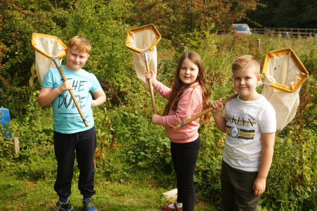 Young people survey for wildlife at West Boldon Lodge, South Tyneside