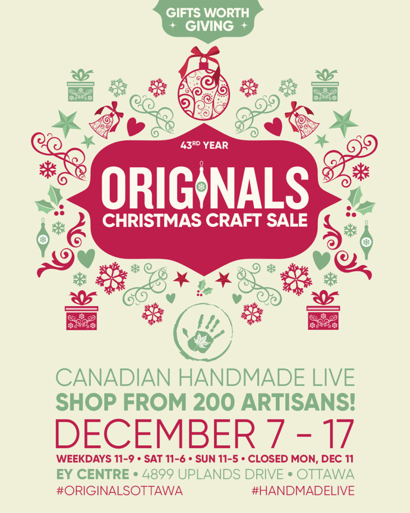 Buy tickets for Originals Ottawa Christmas Craft Sale at EY Centre