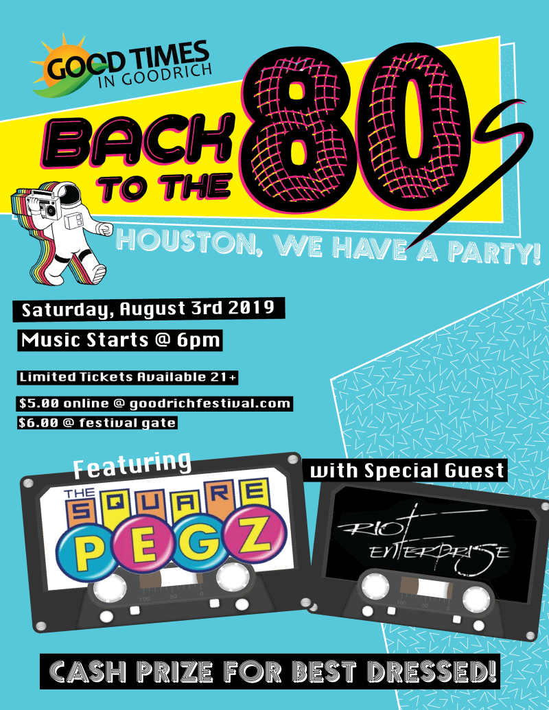 Buy tickets for Back to the Eighties at Goodrich Commons Park, Sat 3 August 2019